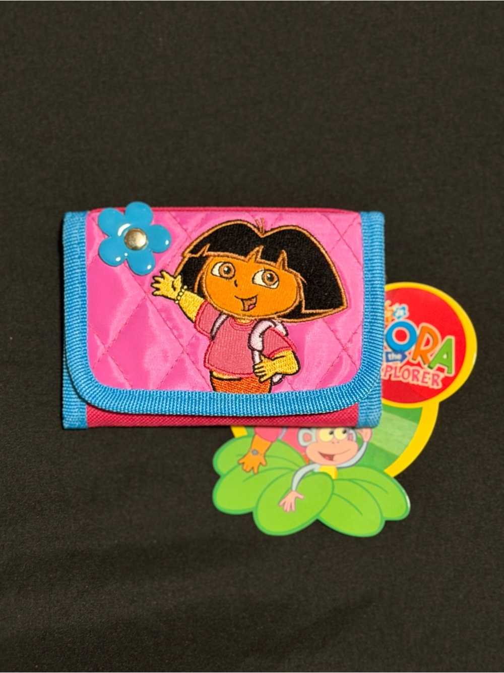 Vintage Dora the Explorer Pink Quilted Wallet